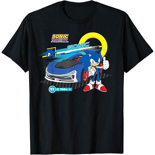 Amazon.com: Sonic Racing CrossWorlds - Ready to Roll Sonic T-Shirt